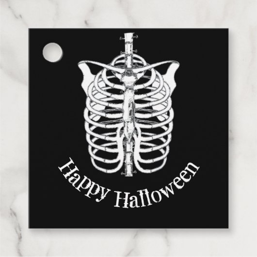 Halloween Spooky Beängstigend Skeleton Gastgeschen Geschenkanhänger (Vorderseite)