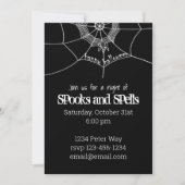 Halloween Spooky Beängstigend Spider Web Niedliche Einladung (Vorderseite)