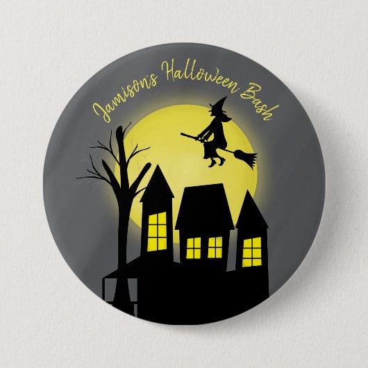 Halloween Spooky Beängstigende Mondlicht-Fliegerhe Button (Vorderseite)