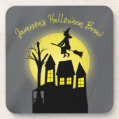 Halloween Spooky Beängstigende Mondlicht-Fliegerhe Getränkeuntersetzer (Vorderseite)