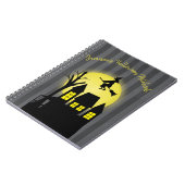 Halloween Spooky Beängstigende Mondlicht-Fliegerhe Notizblock (Linke Seite)