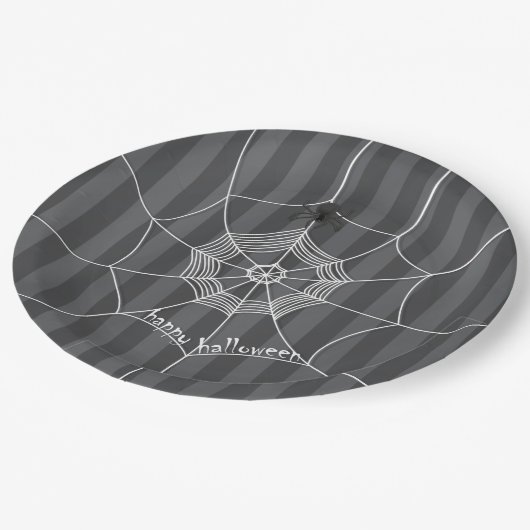 Halloween Spooky Beängstigende Niedliche Spider We Pappteller (Schrägansicht)