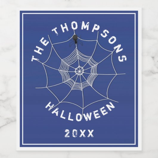 Halloween Spooky Beängstigende Niedliche Spider We Weinetikett (Einzelnes Label)