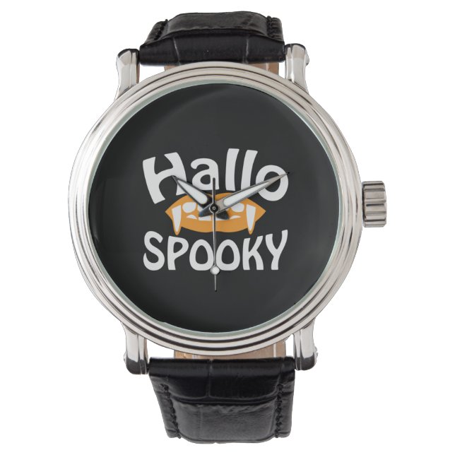 Halloween Spooky Birthday Armbanduhr (Vorderseite)