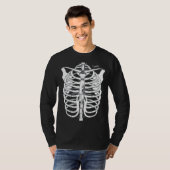Halloween Spooky Black and White Skeleton T-Shirt (Vorne ganz)