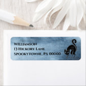 Halloween Spooky Black Cat Party Rücksendeadresse (Insitu)