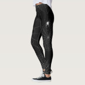 Halloween Spooky Black Spider Web Leggings (Links)