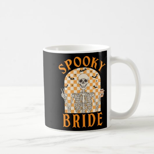 Halloween Spooky Bride Bridesmaid Skeleton Kaffeetasse (Rechts)
