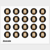Halloween Spooky Bride Bridesmaid Skeleton Runder Aufkleber (Blatt)