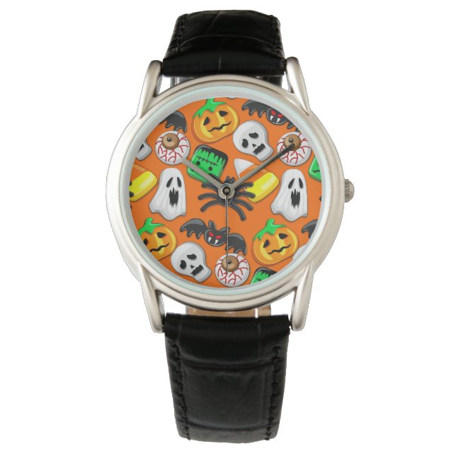 Halloween Spooky Candies Party Armbanduhr (Vorderseite)