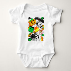 Halloween Spooky Candies Party Baby Strampler