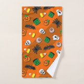 Halloween Spooky Candies Party Badhandtuch Set (Handtuch)