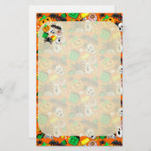 Halloween Spooky Candies Party Briefpapier (Vorne/Hinten)