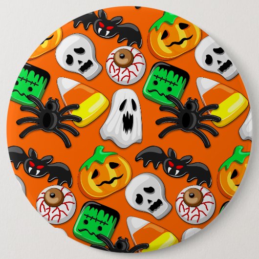 Halloween Spooky Candies Party Button (Vorderseite)