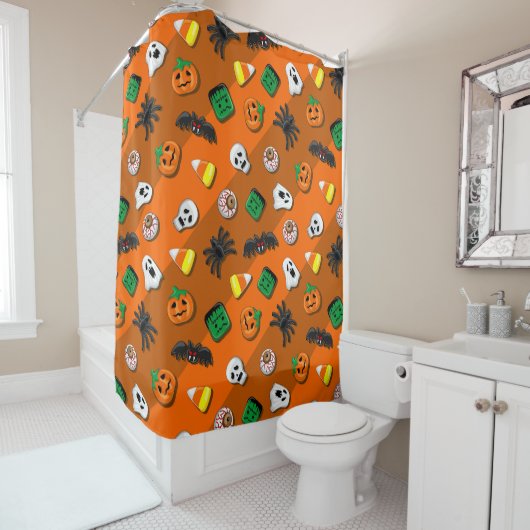 Halloween Spooky Candies Party Duschvorhang (Beispiel)