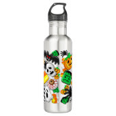Halloween Spooky Candies Party Edelstahlflasche (Vorderseite)