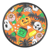 Halloween Spooky Candies Party Eishockey Puck (Vorderseite)