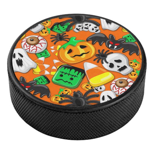Halloween Spooky Candies Party Eishockey Puck (3/4)
