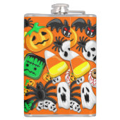 Halloween Spooky Candies Party Flachmann (Rückseite)