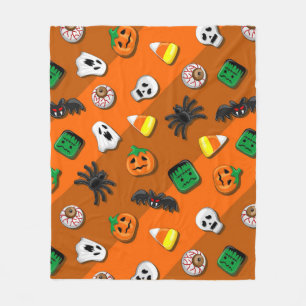 Halloween Spooky Candies Party Fleecedecke