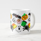 Halloween Spooky Candies Party Jumbo-Tasse (Vorderseite Rechts)