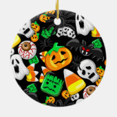 Halloween Spooky Candies Party Keramik Ornament (Hinten)