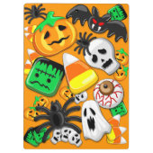 Halloween Spooky Candies Party Klemmbrett (Rückseite)
