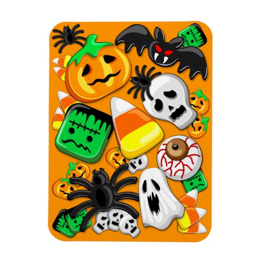 Halloween Spooky Candies Party Magnet (Vertikal)