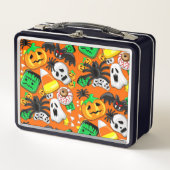 Halloween Spooky Candies Party Metall Brotdose (Vorderseite)