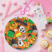 Halloween Spooky Candies Party Pappteller (Party)