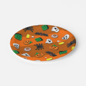 Halloween Spooky Candies Party Pappteller (Schrägansicht)