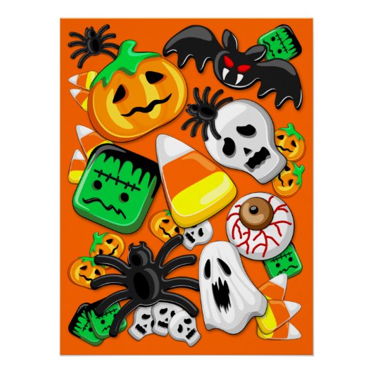 Halloween Spooky Candies Party Poster (Vorderseite)