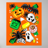 Halloween Spooky Candies Party Poster (Vorne)