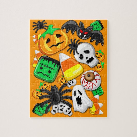 Halloween Spooky Candies Party Puzzle (Vertikal)