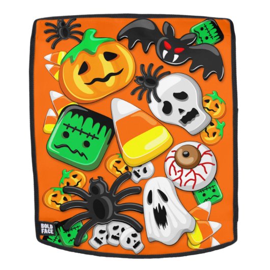 Halloween Spooky Candies Party Rucksack (Abnehmbare Front)
