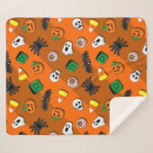 Halloween Spooky Candies Party Sherpadecke (Vorderseite (Horizontal))