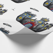 Halloween Spooky Castle Wrapping Paper Geschenkpapier (Ecke)