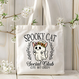 Halloween Spooky Cat Social Club Funny Tragetasche