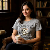 Halloween Spooky Cat Social Club Funny Tri-Blend Shirt
