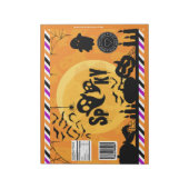Halloween Spooky Chip Bag Wrappers Gastgeschenke Notizblock (Rotiert)