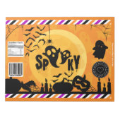 Halloween Spooky Chip Bag Wrappers Gastgeschenke Notizblock (Vorderseite)