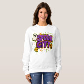 Halloween Spooky City Graffiti Bekleidung Unisex Sweatshirt (Vorne ganz)