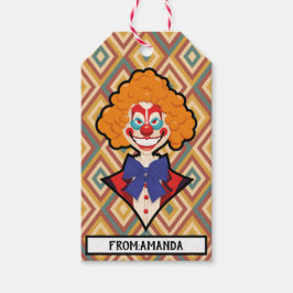 Halloween Spooky Clown Retro Creepy farbenfroh Geschenkanhänger