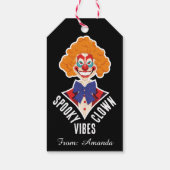 Halloween Spooky Clown Vibes Creepy Circus Modern Geschenkanhänger (Rückseite)