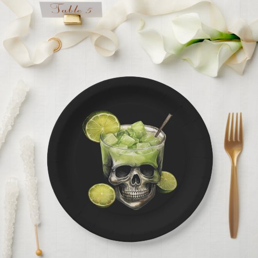 Halloween Spooky Cocktail Party Papierplatte Pappteller (Hochzeit)