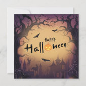 Halloween Spooky Costume Party Einladung (Rückseite)