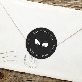 Halloween Spooky Creepy Ghost-Rücksendeadresse Runder Aufkleber