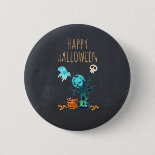 Halloween Spooky Creepy Ghosts Fledermäuse Skulls  Button