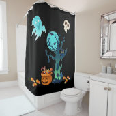 Halloween Spooky Creepy Ghosts Fledermäuse Skulls  Duschvorhang (Beispiel)