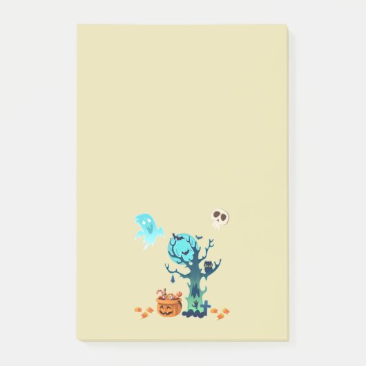 Halloween Spooky Creepy Ghosts Fledermäuse Skulls Post-it Klebezettel (Vorderseite)